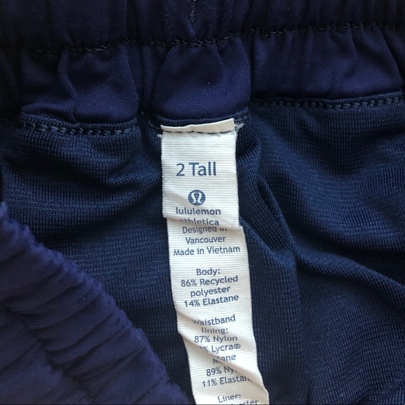 Navy Blue Lululemon Hotty shorts - Picture 3 of 4